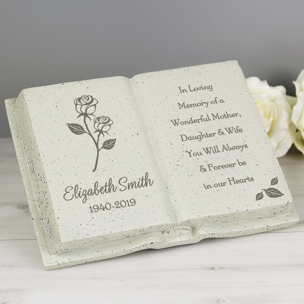 Personalised Rose Memorial Book | Ornaments | Mother's Day Gift