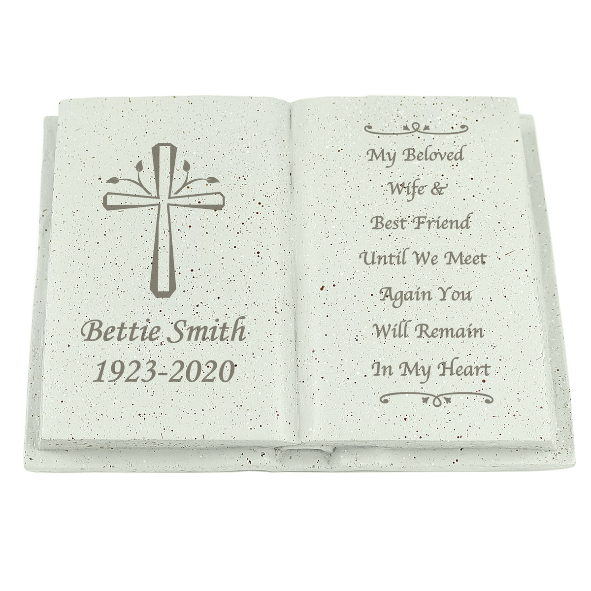 Personalised Cross Memorial Book | Memorial Gift