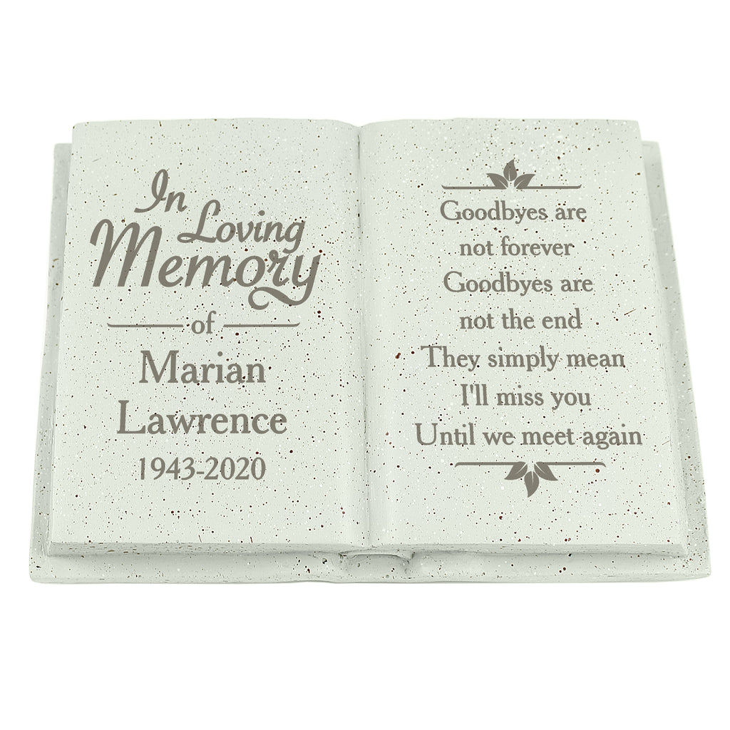 Personalised In Loving Memory Memorial Book | Ornaments | Memorial Gift
