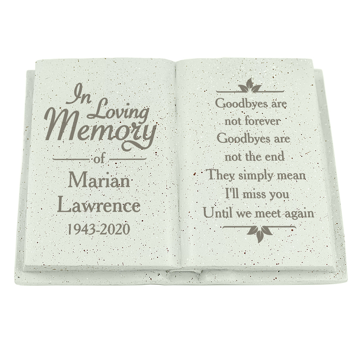 Personalised In Loving Memory Memorial Book | Ornaments | Memorial Gift