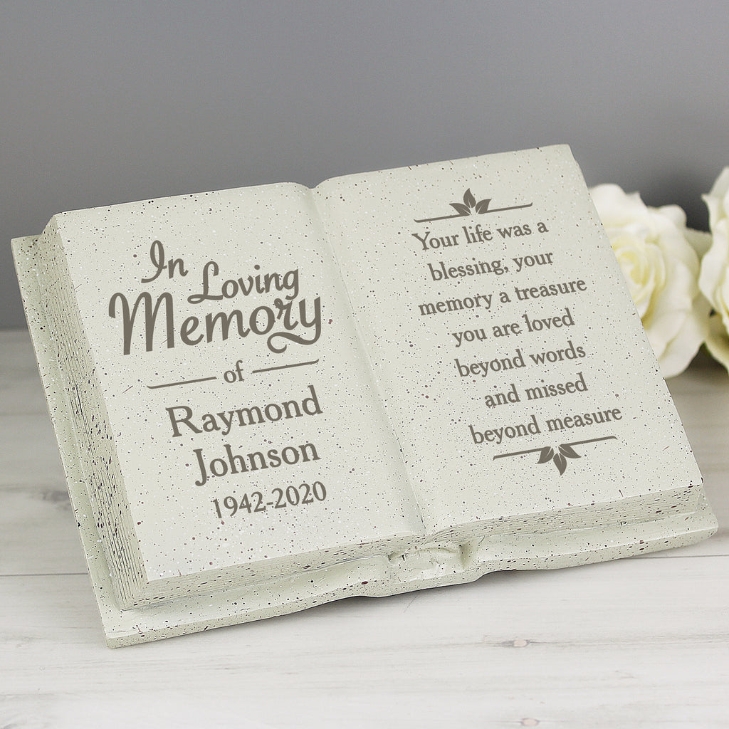 Personalised In Loving Memory Memorial Book | Ornaments | Memorial Gift