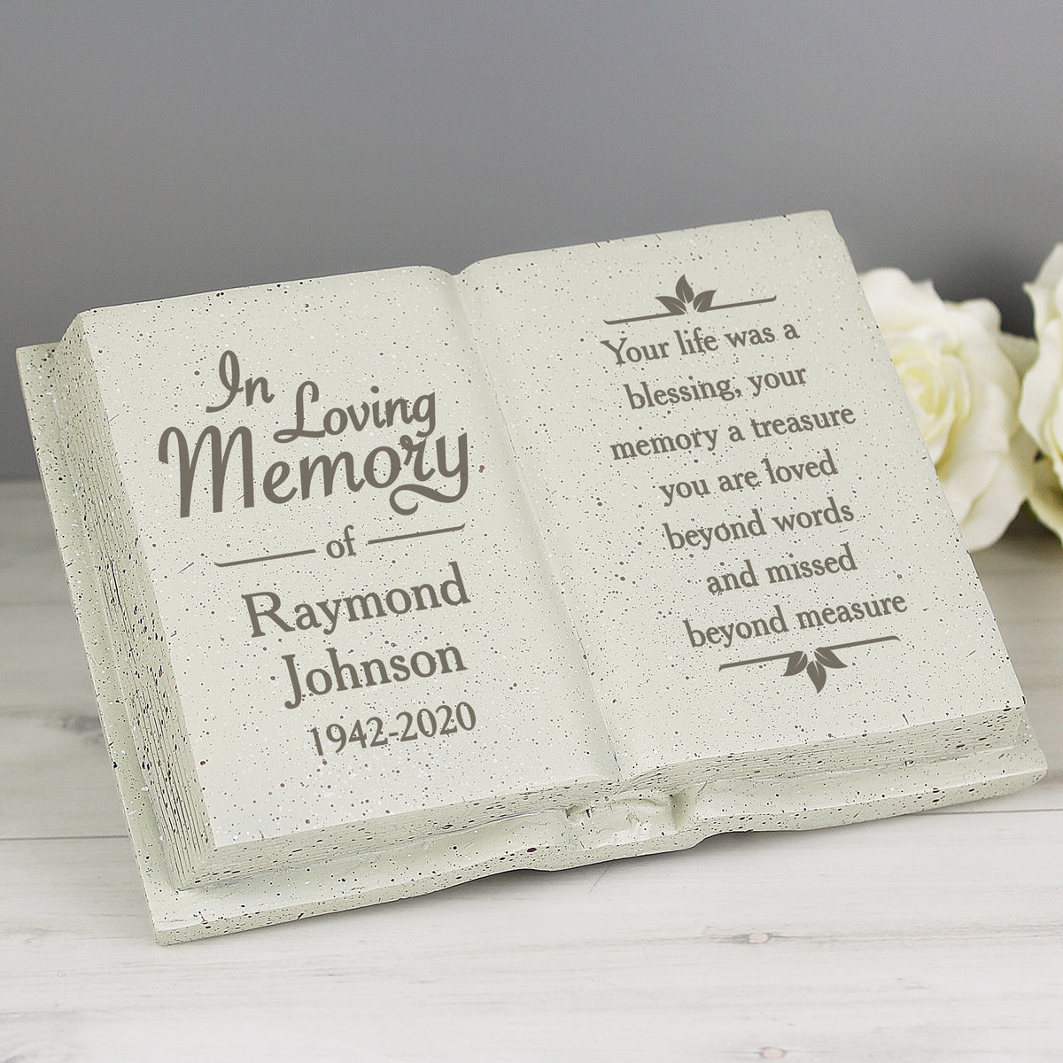Personalised In Loving Memory Memorial Book | Ornaments | Memorial Gift