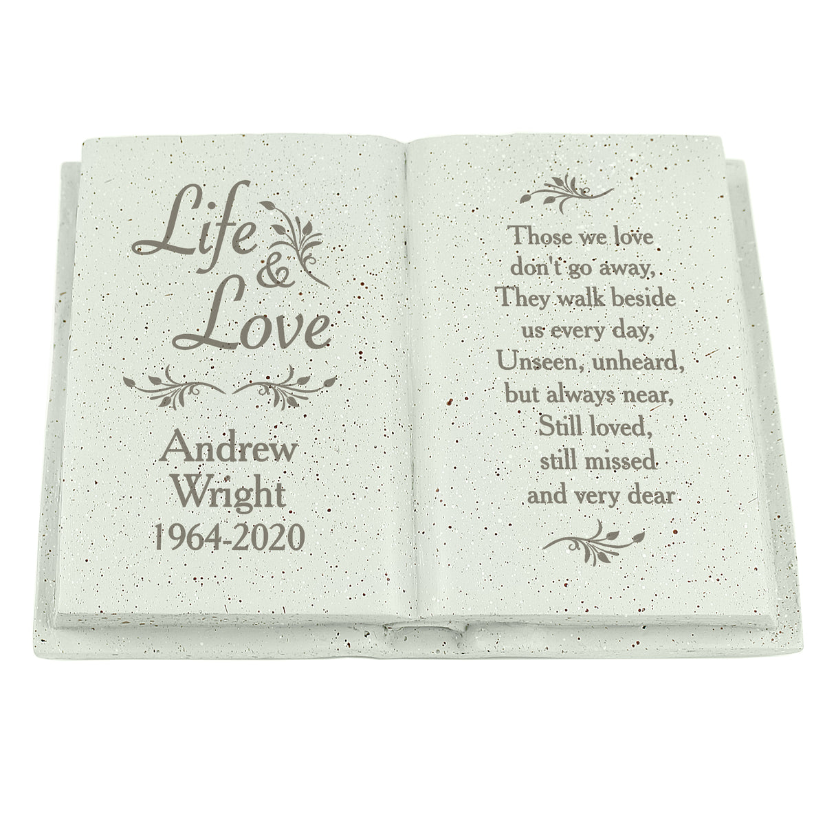 Personalised Life & Love Memorial Book | Ornaments | Memorial Gift