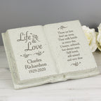 Personalised Life & Love Memorial Book | Ornaments | Memorial Gift