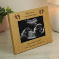 Personalised Oak Finish 6x4 Landscape Baby Footprints Photo Frame | Photo Frames, Albums and Guestbooks