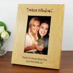 Personalised Oak Finish 6x4 Best Friends Photo Frame | Christmas Gift