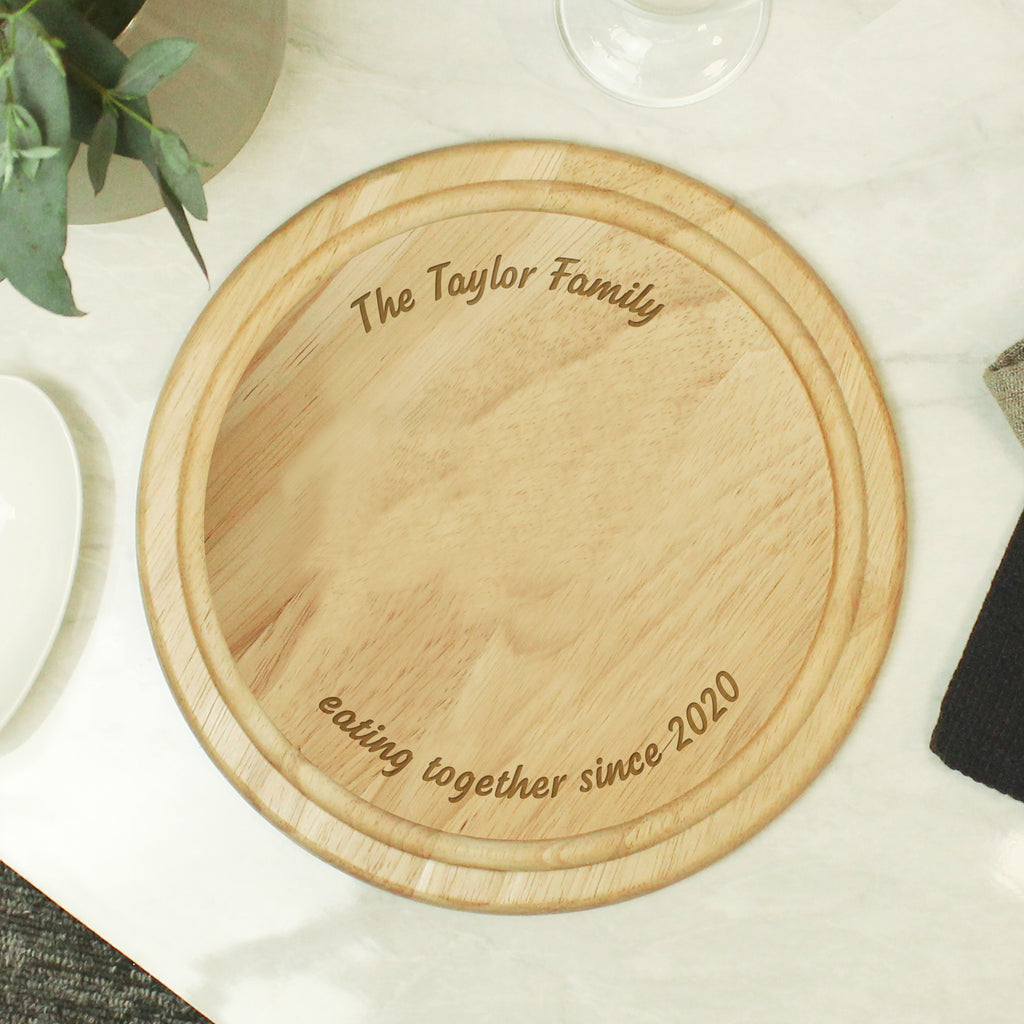 Personalised Plain Round Chopping Board | Wedding Gift