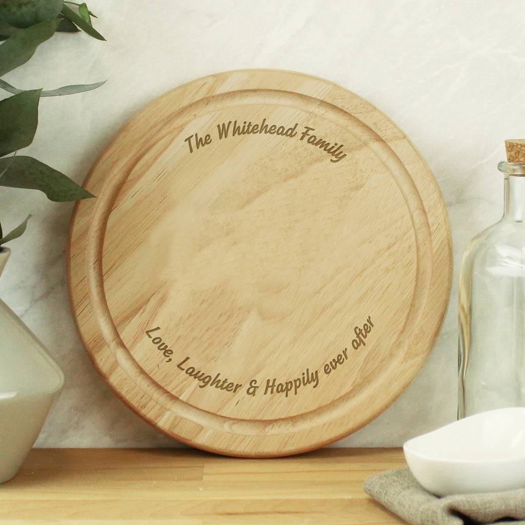 Personalised Plain Round Chopping Board | Wedding Gift
