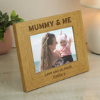 Personalised Oak Finish 6x4 Mummy & Me Photo Frame | Photo Frames, Albums and Guestbooks | Inspired Creative Gifts