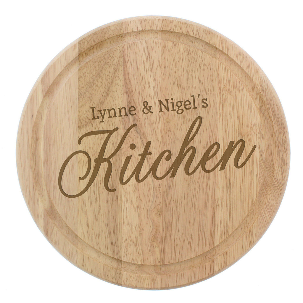 Personalised Kitchen Round Chopping Board for Wedding