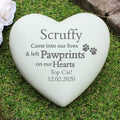Personalised Pet Pawprints Heart Memorial | Memorial Gift