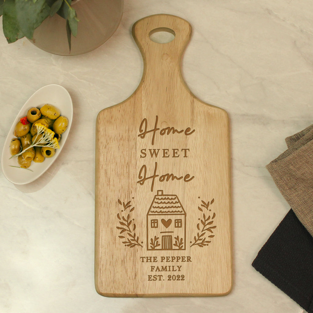 Personalised HOME Wooden Paddle Board | Kitchen, Baking & Dining Gifts | New Home Gift