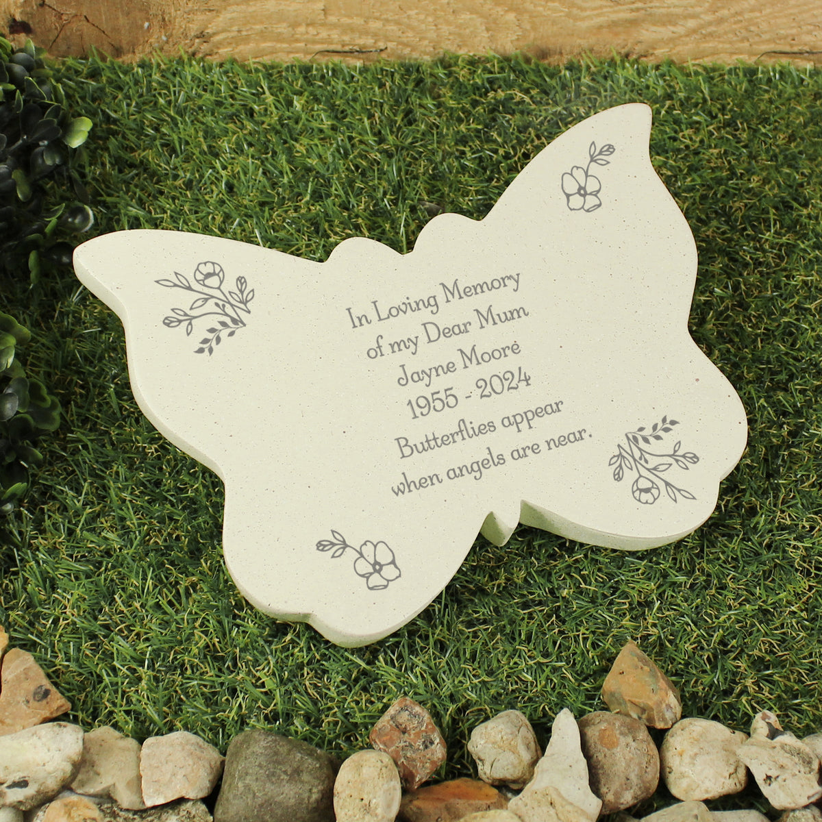 Personalised Floral Memorial Resin Butterfly | Ornaments | Inspired Creative Gifts