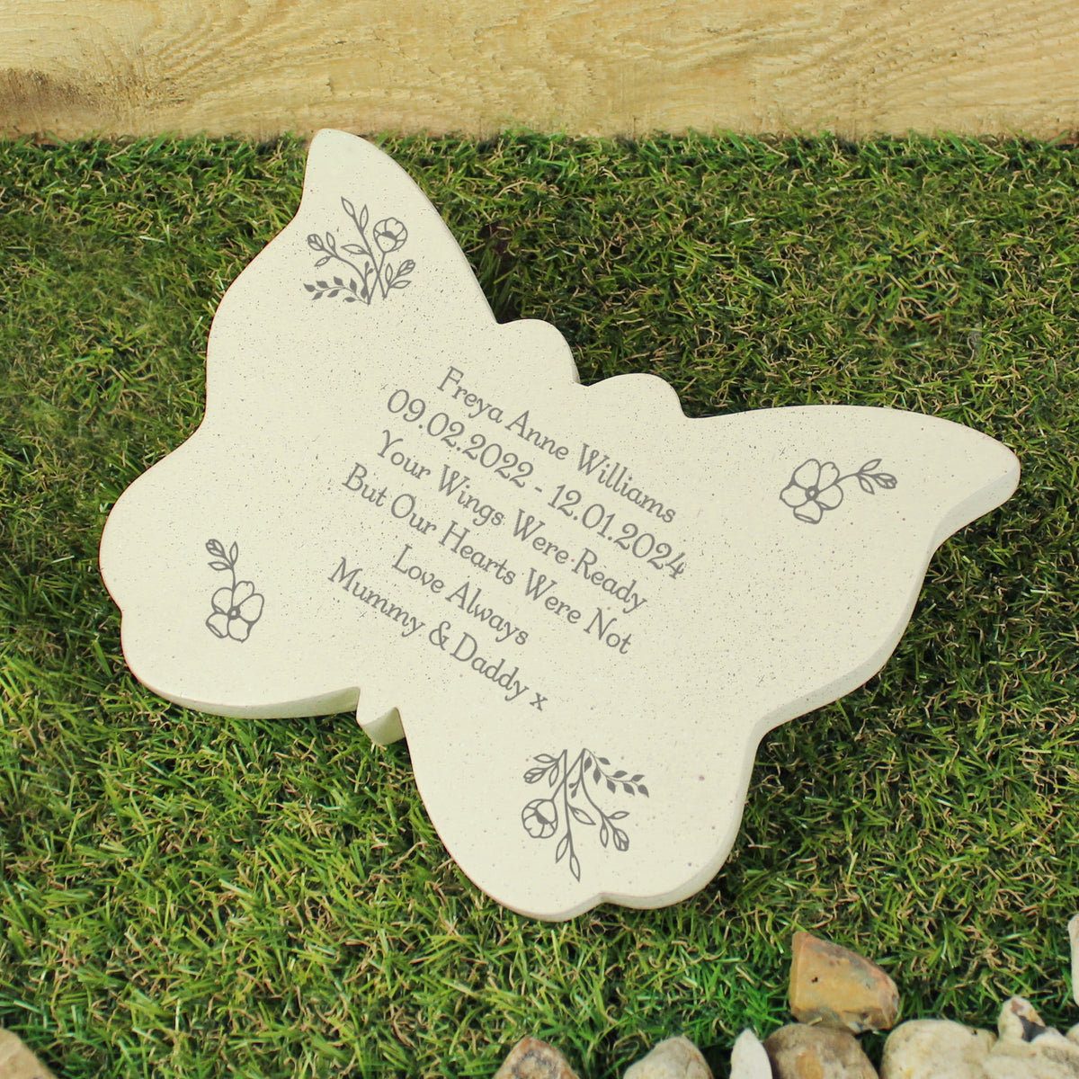 Personalised Floral Memorial Resin Butterfly | Ornaments | Inspired Creative Gifts