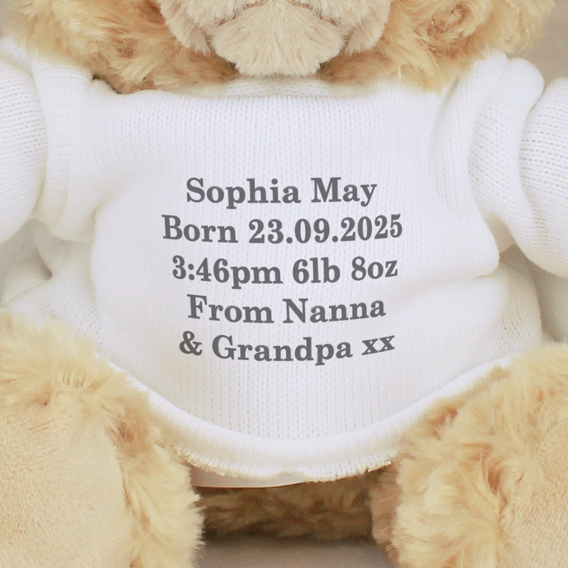 Personalised Message Teddy Bear - Grey - Plush Soft Toy - Inspired Creative Gifts
