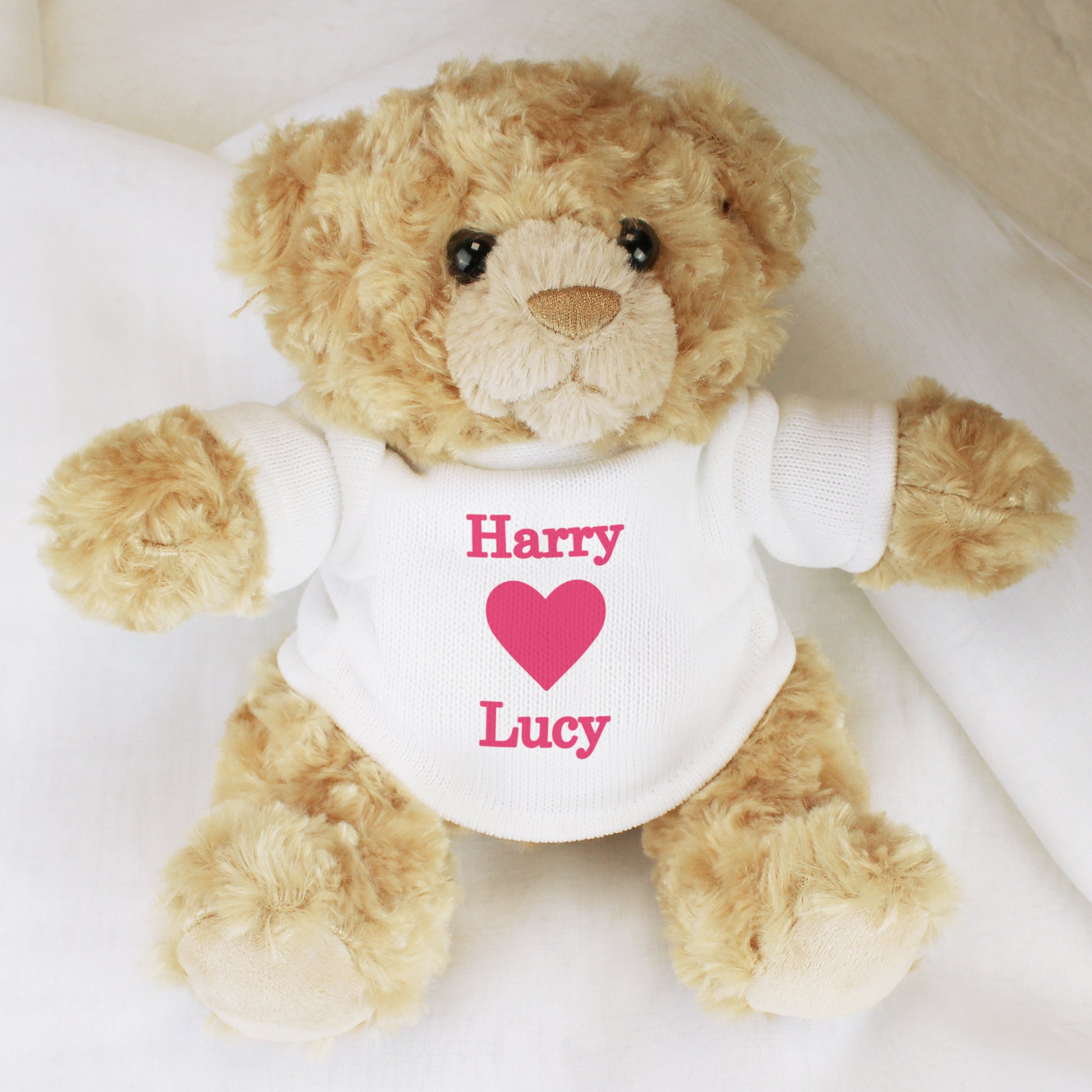 Personalised Love Heart Teddy Bear - Plush Soft Toy - Inspired Creative Gifts
