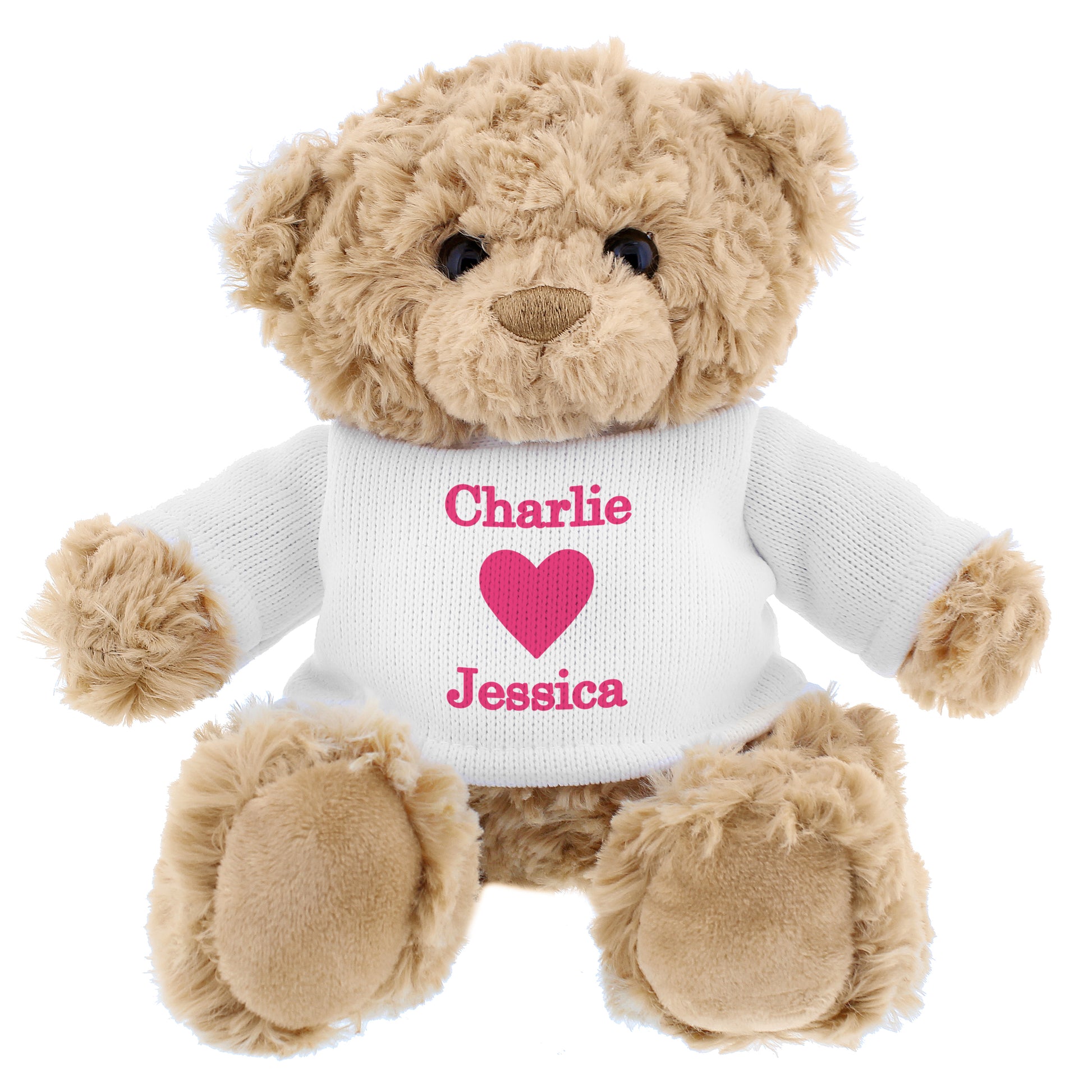 Personalised Love Heart Teddy Bear - Plush Soft Toy - Inspired Creative Gifts