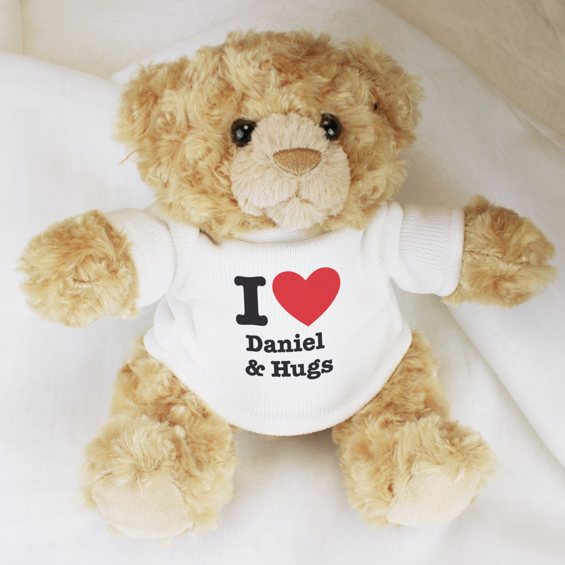 Personalised I Love... Teddy Bear - Plush Soft Toy - Inspired Creative Gifts