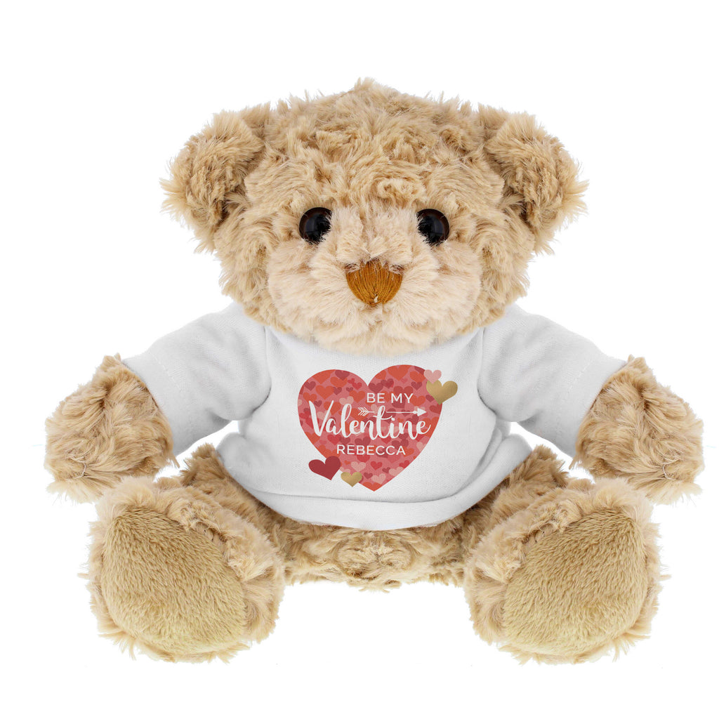 Personalised Valentine's Day Confetti Hearts Teddy Bear - Plush Soft Toy - Inspired Creative Gifts