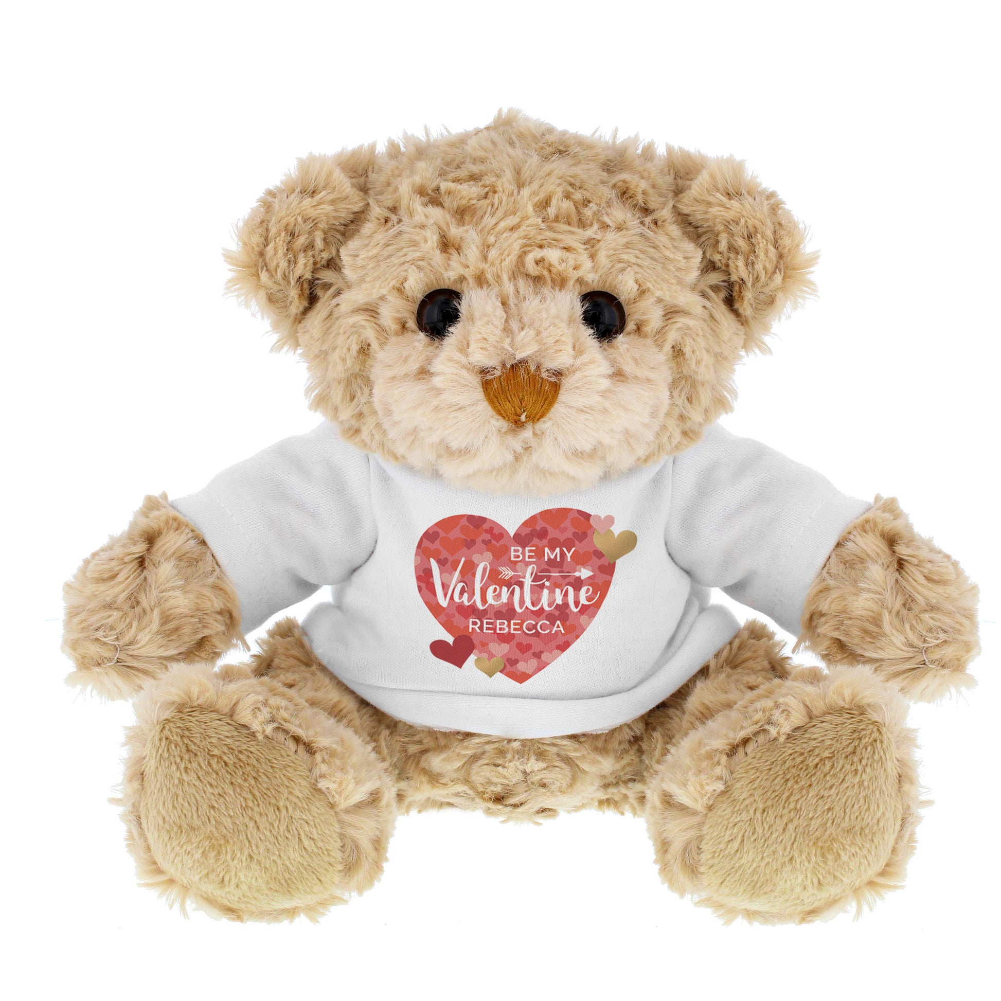Personalised Valentine's Day Confetti Hearts Teddy Bear - Plush Soft Toy - Inspired Creative Gifts