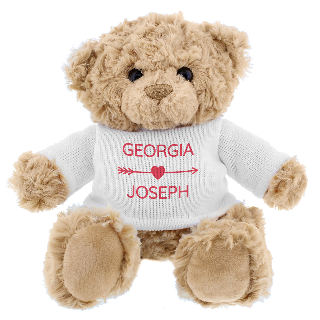 Personalised Cupids Love Heart Teddy Bear - Plush Soft Toy - Inspired Creative Gifts
