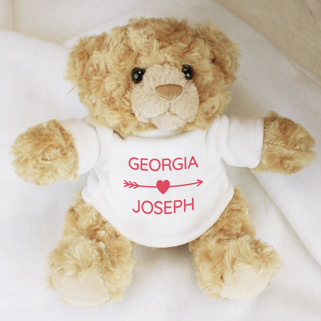 Personalised Cupids Love Heart Teddy Bear - Plush Soft Toy - Inspired Creative Gifts