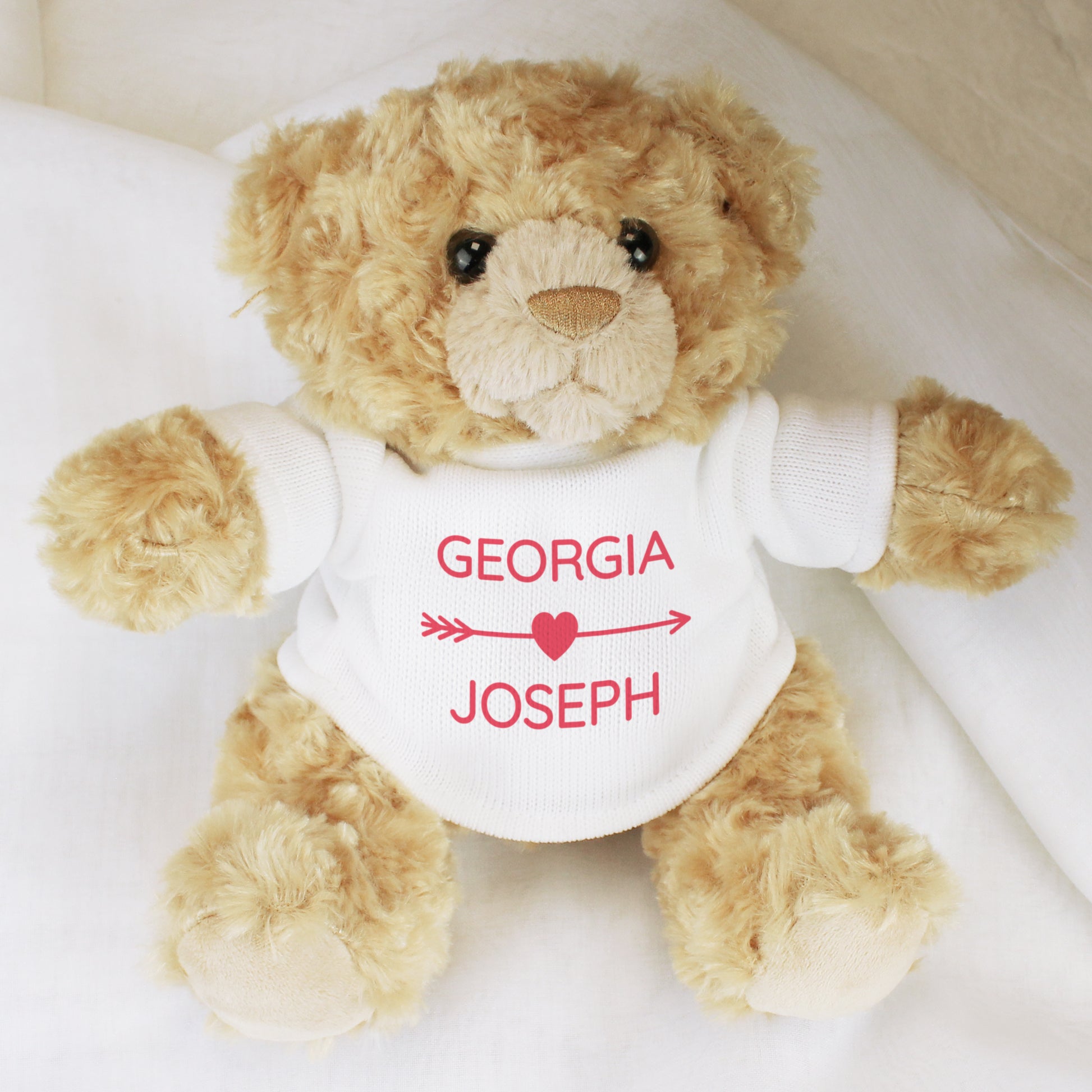 Personalised Cupids Love Heart Teddy Bear - Plush Soft Toy - Inspired Creative Gifts