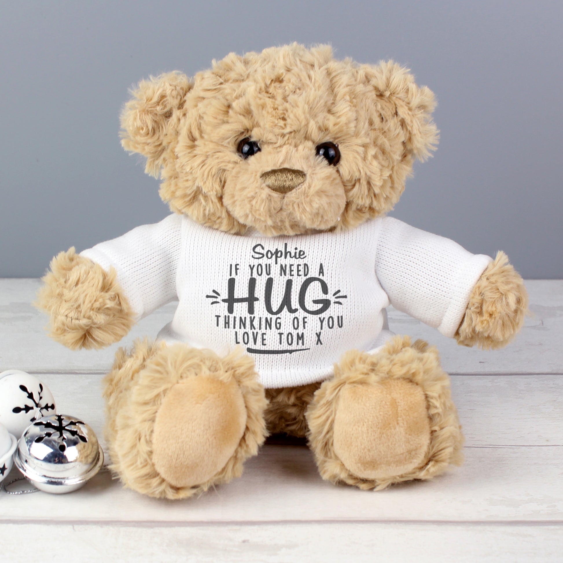 Personalised If You Need A Hug Teddy Bear - Plush Soft Toy - Inspired Creative Gifts