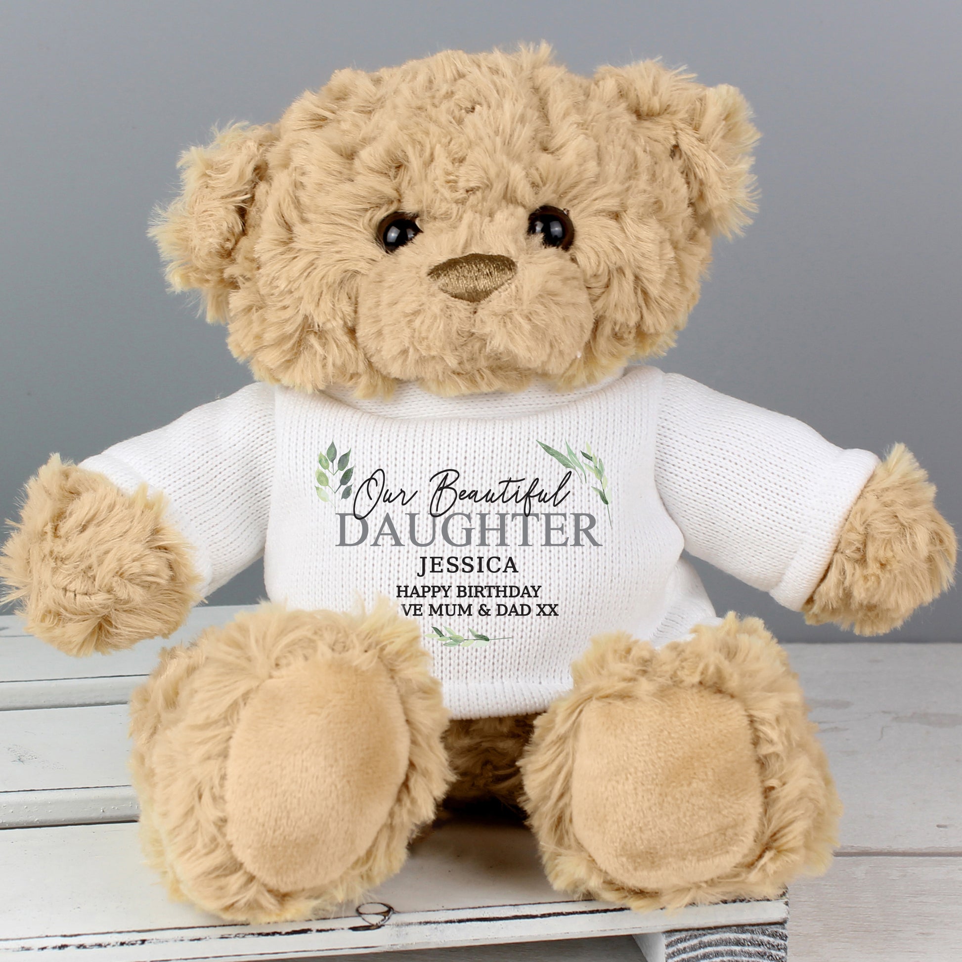 Personalised Botanical Teddy Bear - Plush Soft Toy - Inspired Creative Gifts