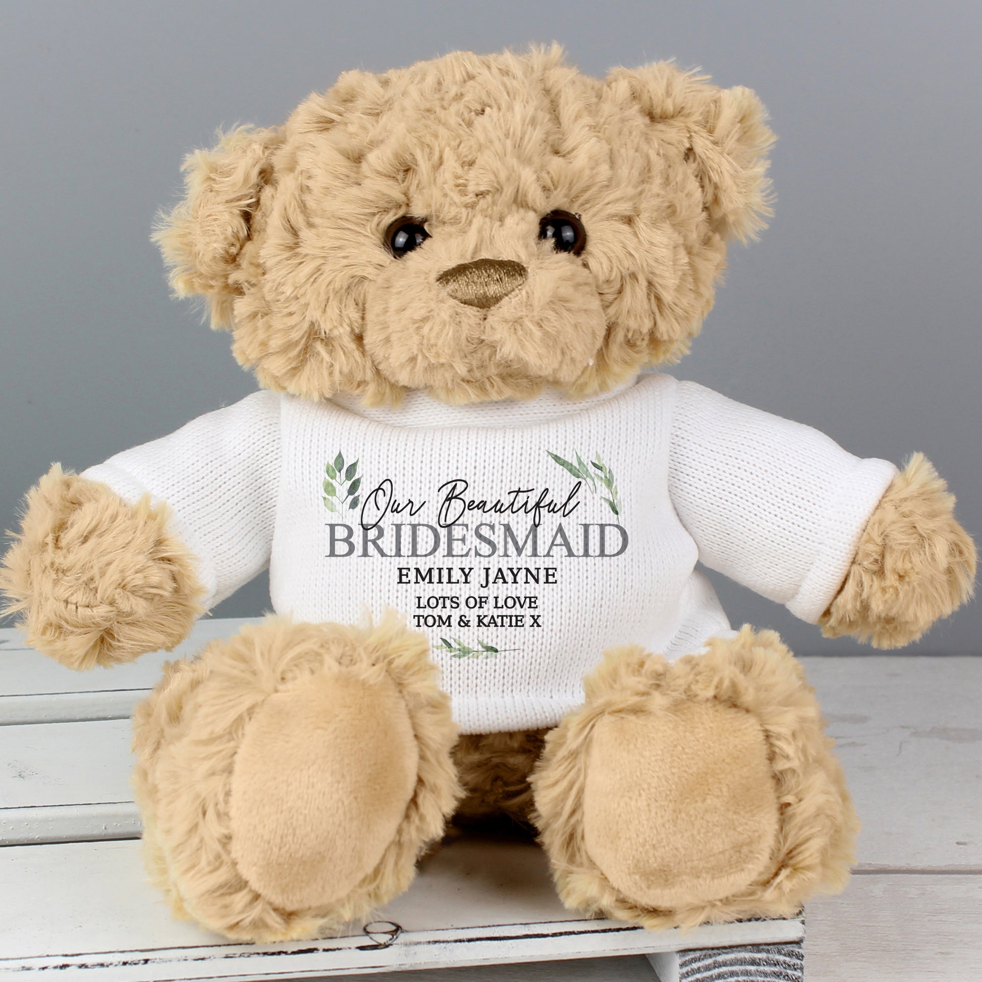 Personalised Botanical Teddy Bear - Plush Soft Toy - Inspired Creative Gifts