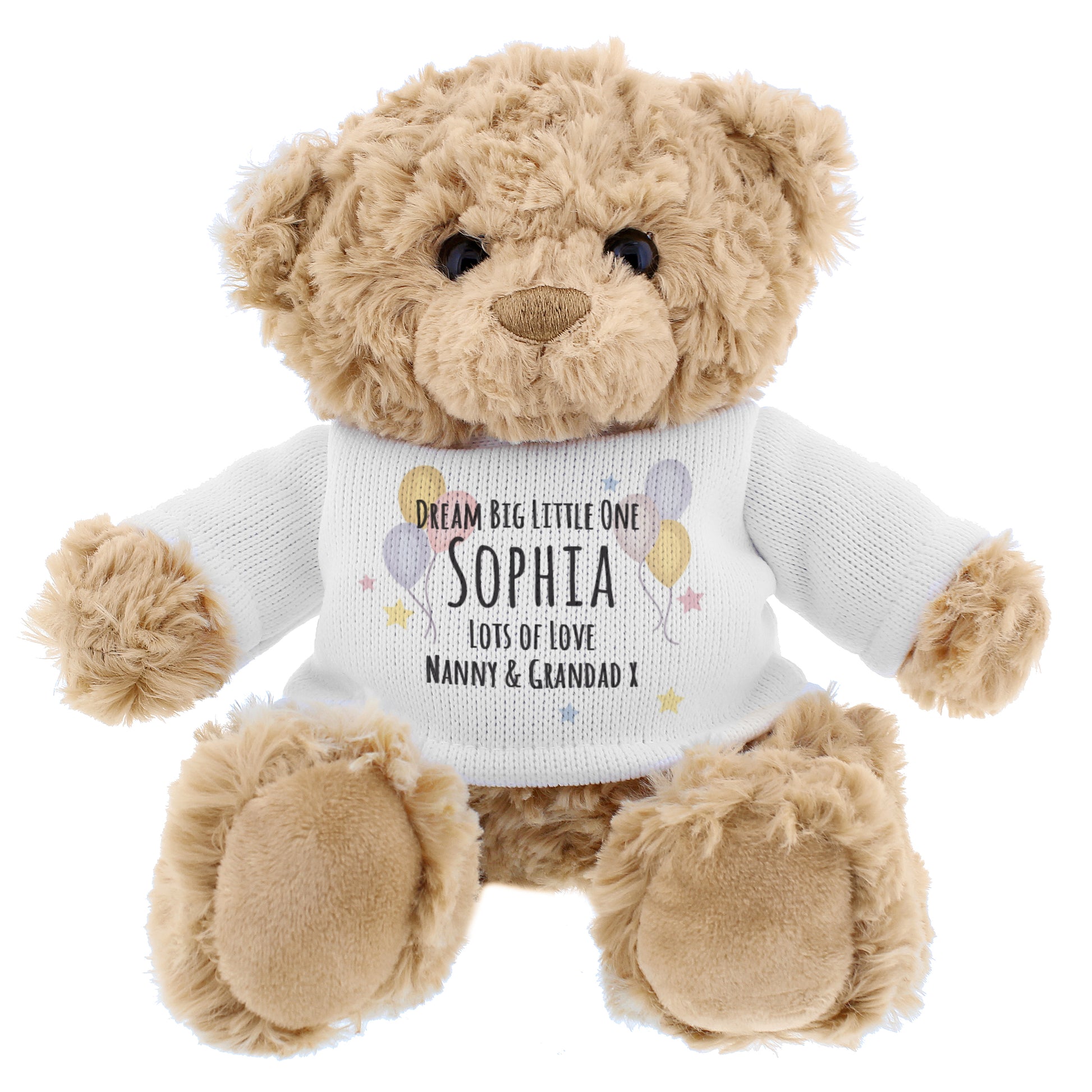 Personalised Teddy & Balloons Teddy Bear - Inspired Creative Gifts