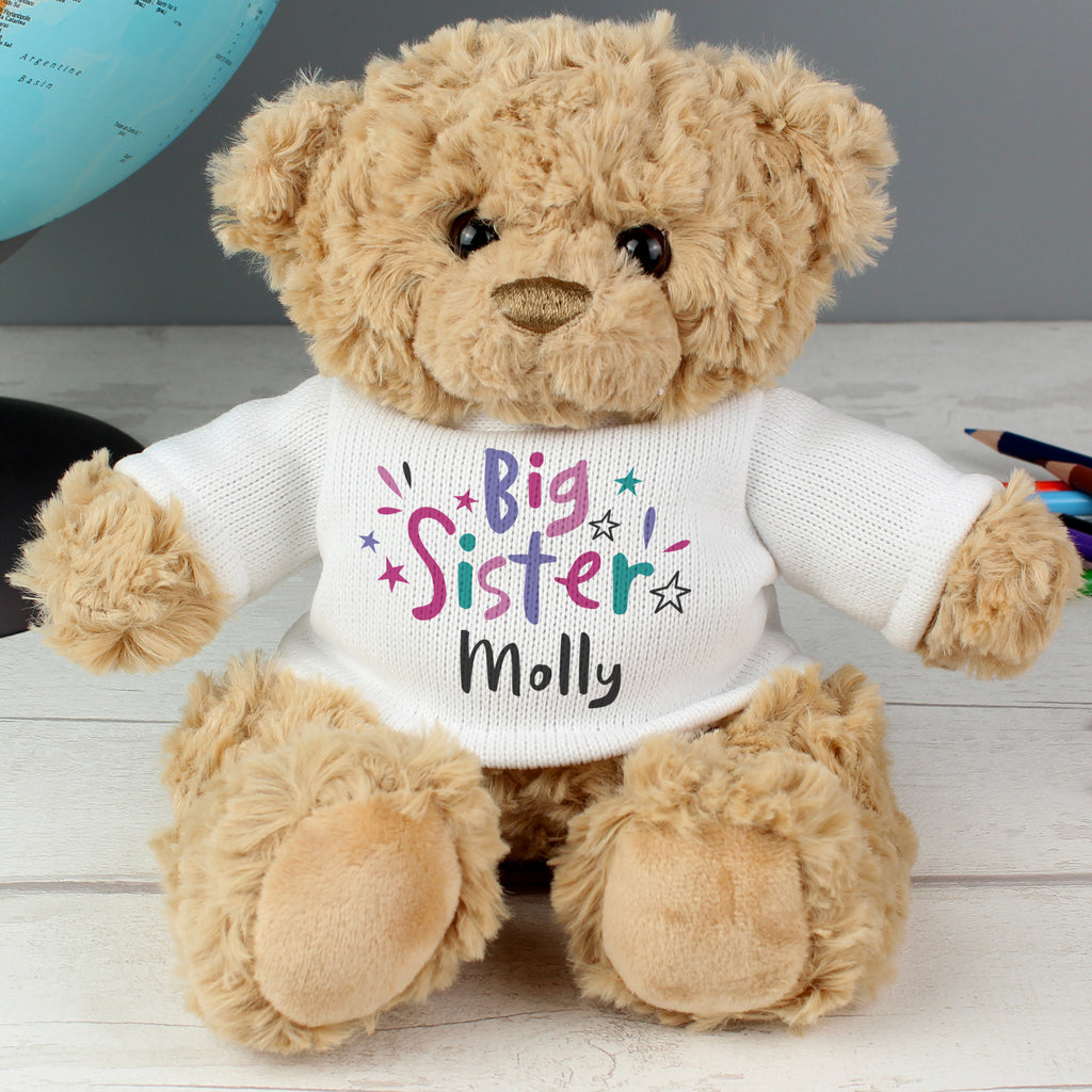 Personalised Big Sister Teddy Bear - Plush Soft Toy - Inspired Creative Gifts