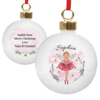 Personalised Sugar Plum Fairy Bauble for Christmas