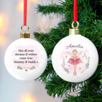 Personalised Sugar Plum Fairy Bauble for Christmas