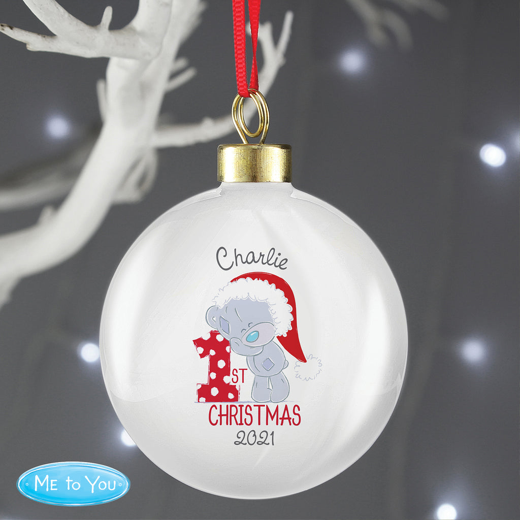 Personalised Tiny Tatty Teddy 'My 1st Christmas' Bauble | Christmas Gift