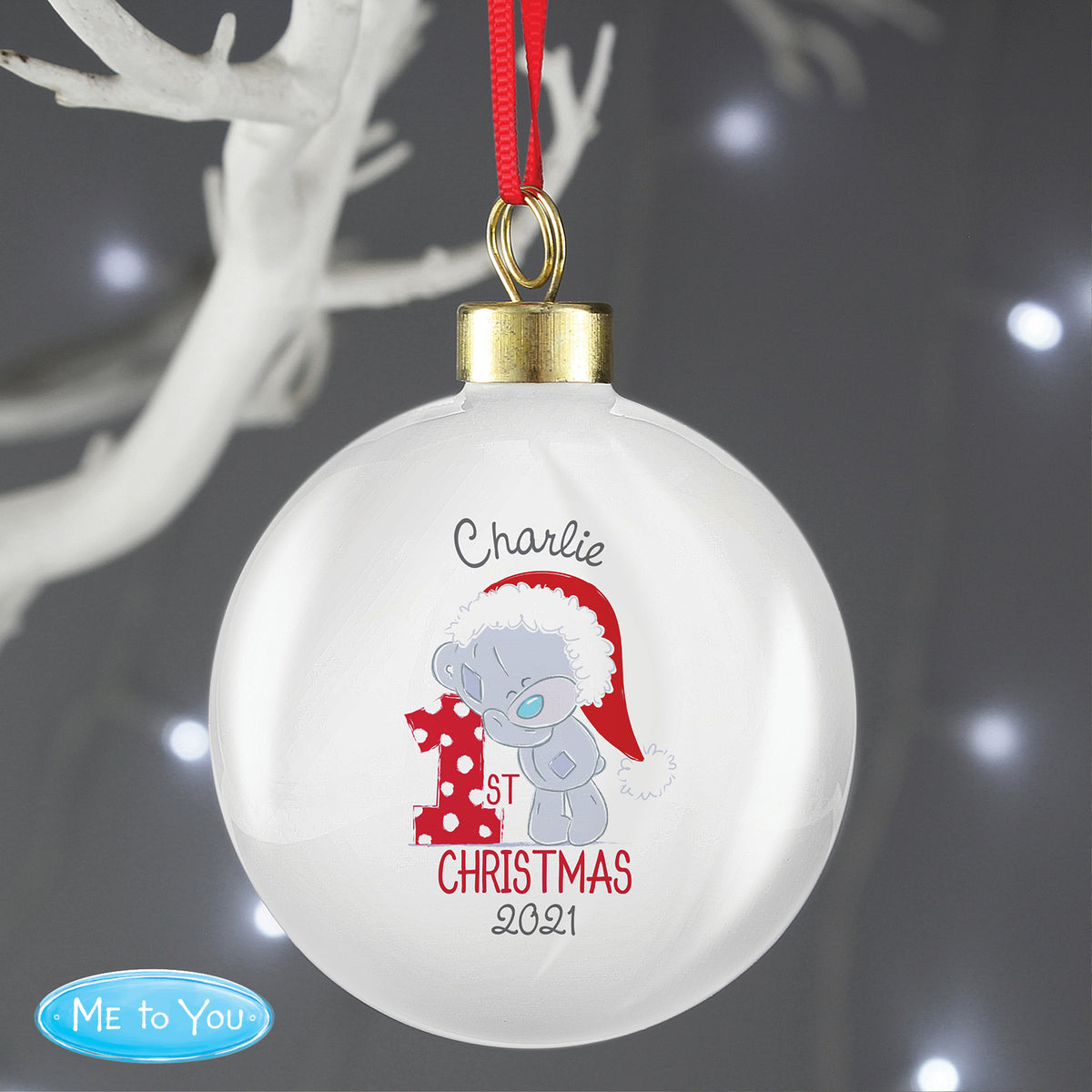 Personalised Tiny Tatty Teddy 'My 1st Christmas' Bauble | Christmas Gift