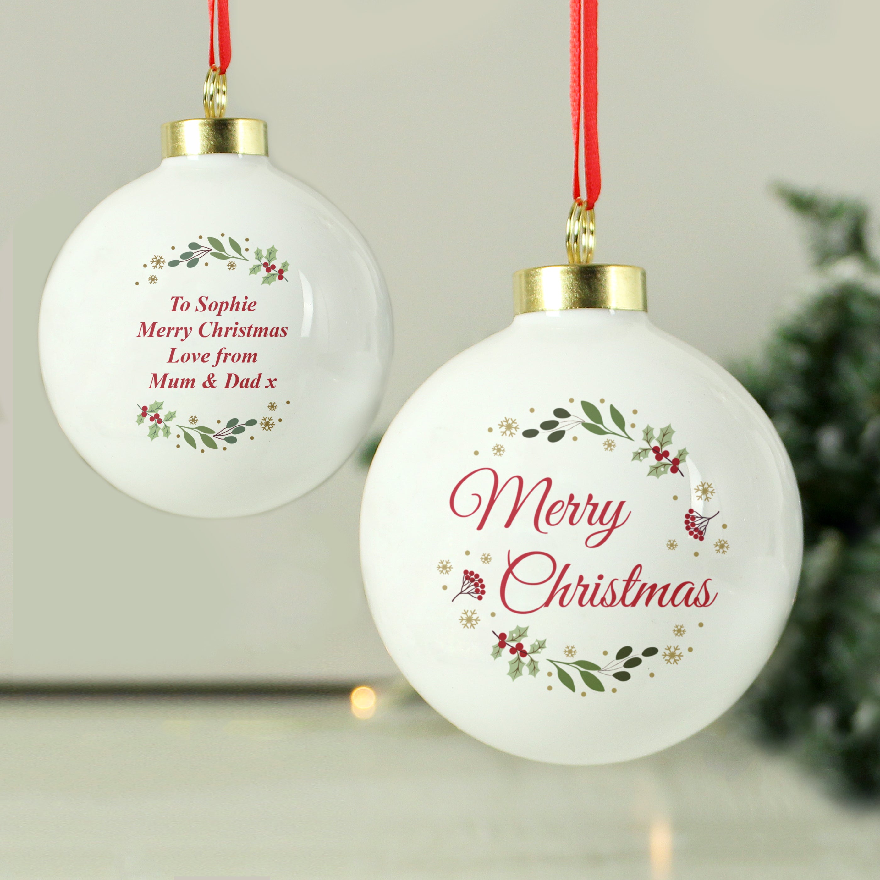 Personalised Merry Christmas Bauble |  | Inspired Creative Gifts