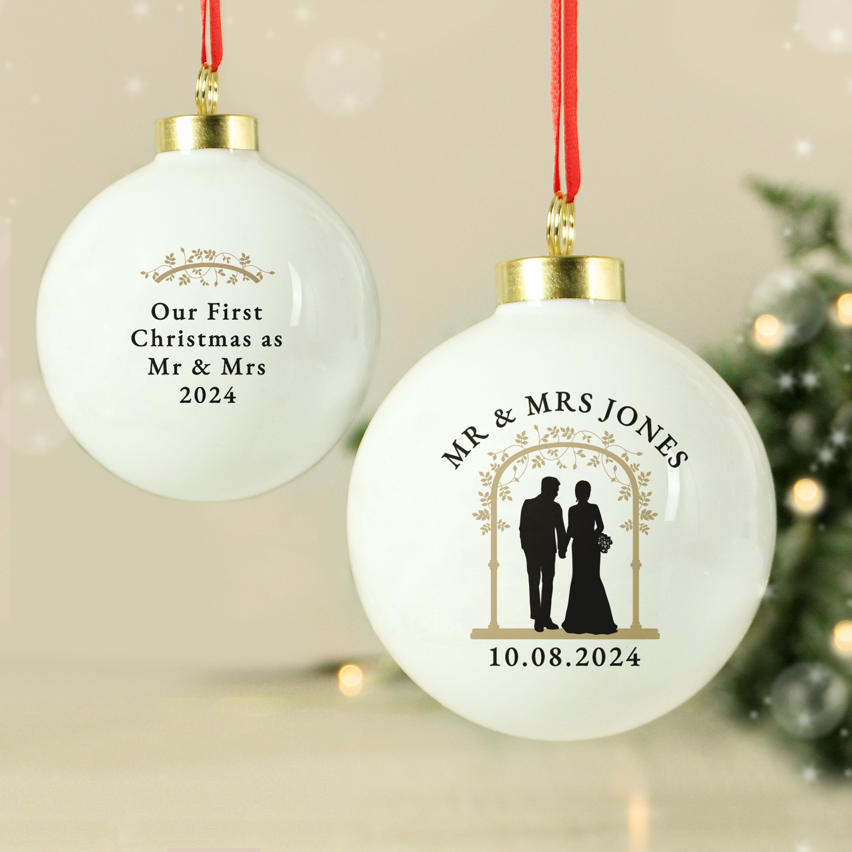 Personalised Mr & Mrs Bauble |  | Inspired Creative Gifts