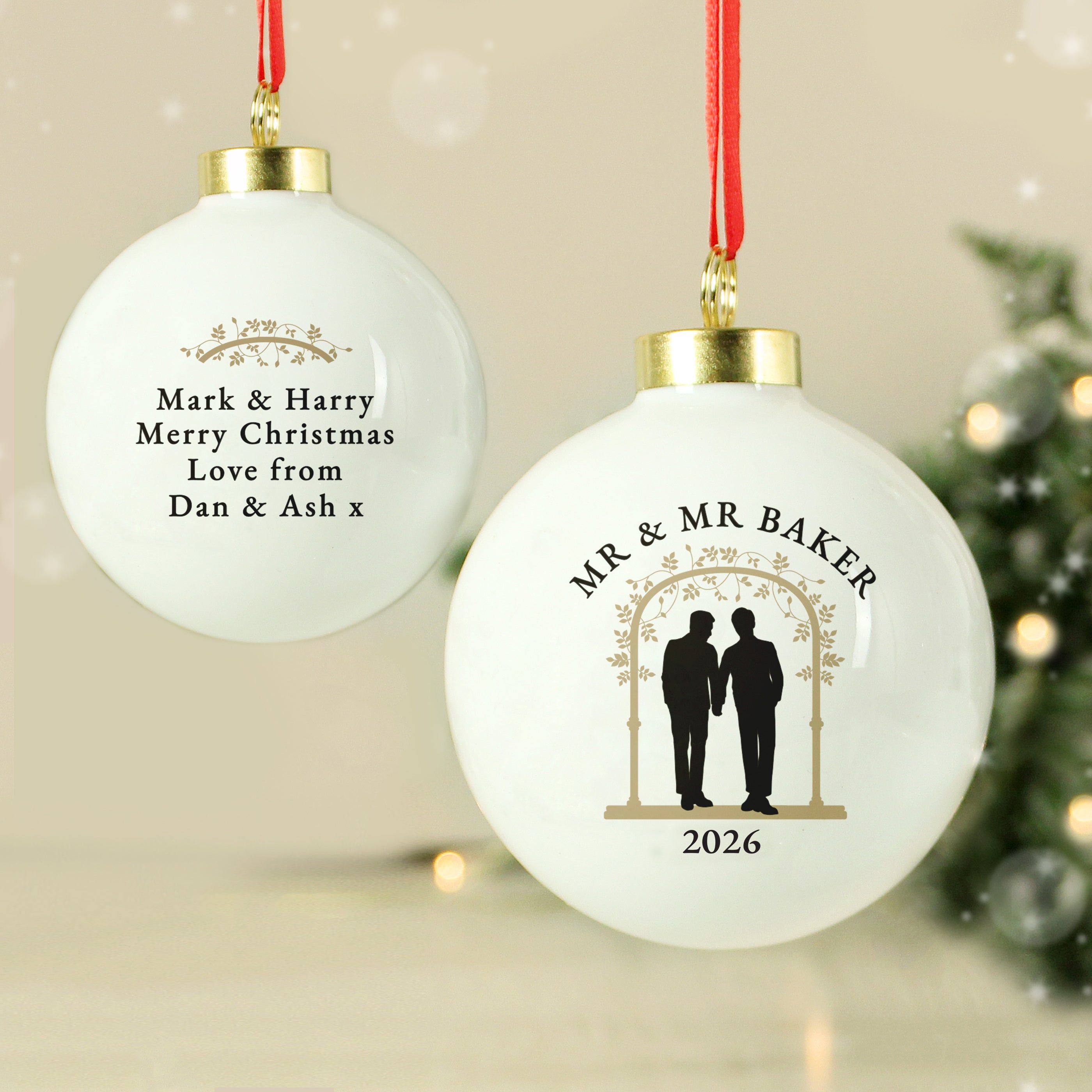 Personalised Mr & Mr Bauble |  | Inspired Creative Gifts