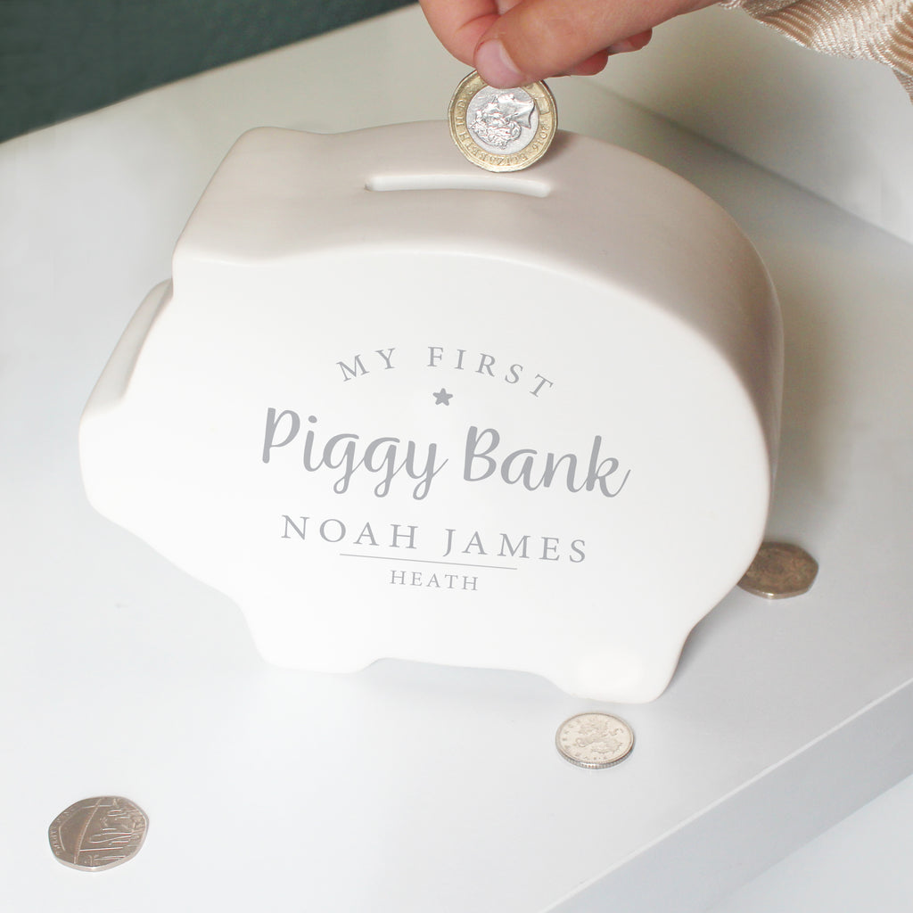 Personalised My First Piggy Bank | Money Boxes | Inspired Creative Gifts