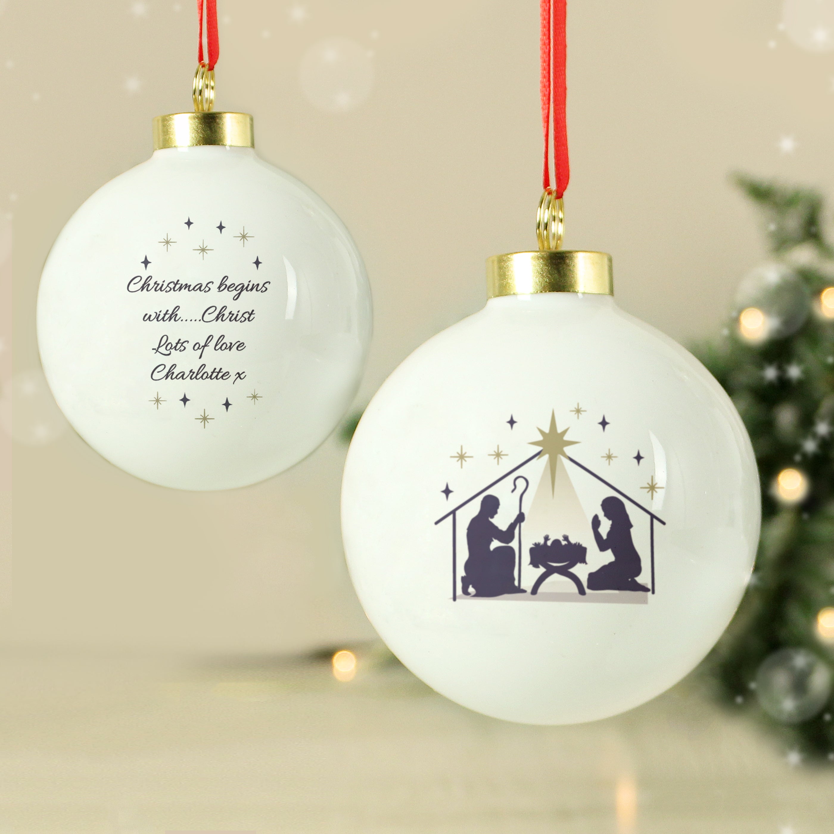 Personalised Nativity Bauble |  | Inspired Creative Gifts