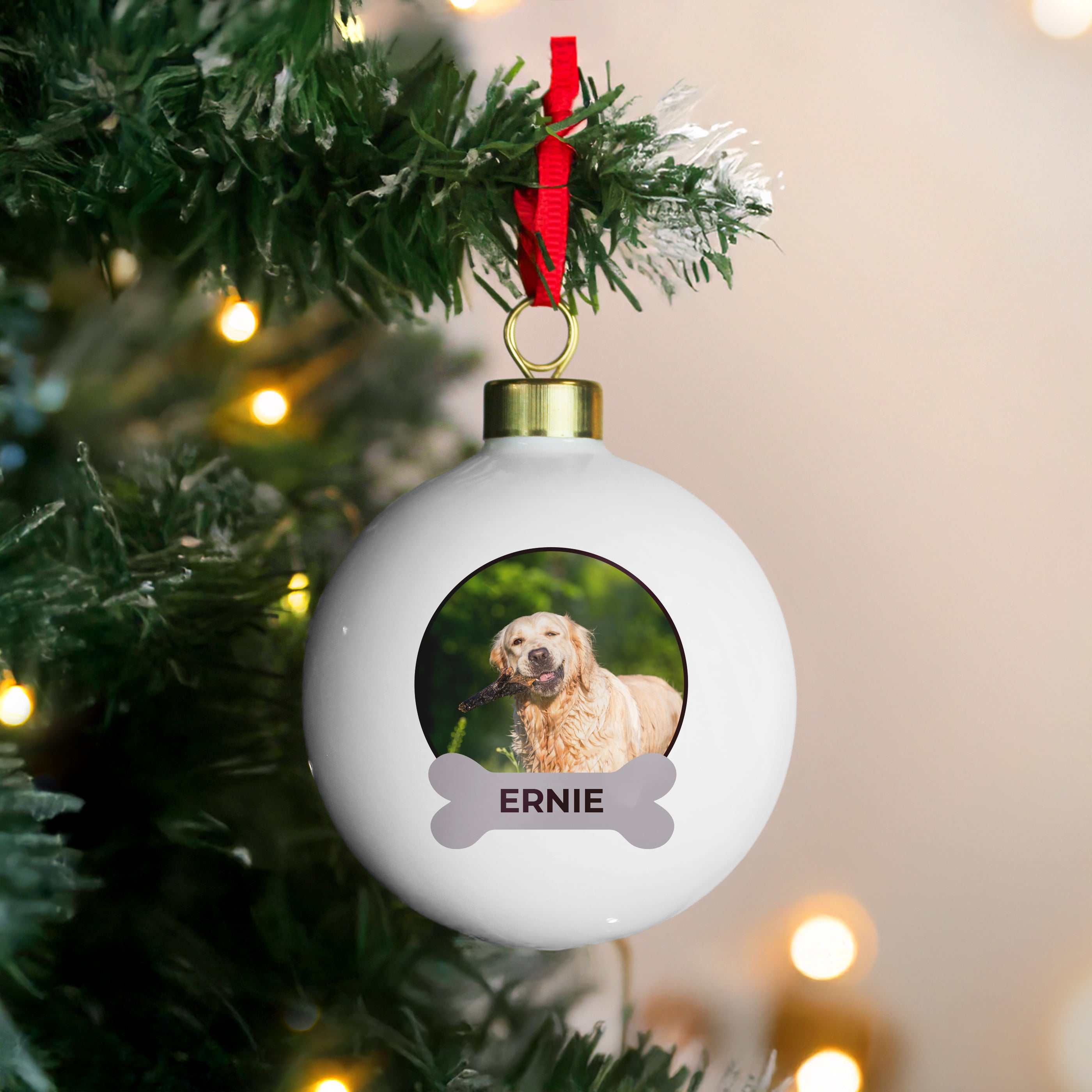 Personalised Photo Upload Dog Christmas Bauble |  | Inspired Creative Gifts