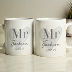 Personalised Couples Mug Set for Wedding