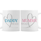 Personalised Mummy & Daddy Mug Set | Christmas Gift
