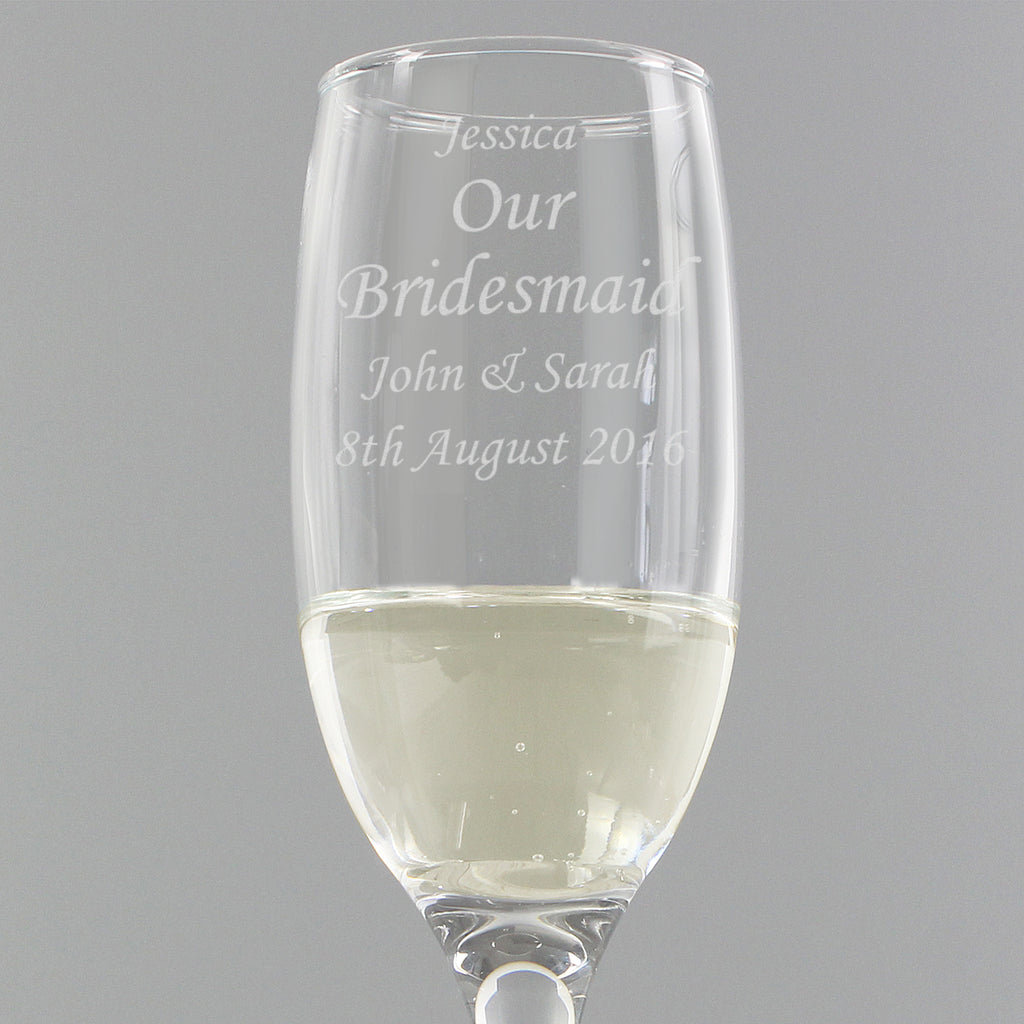 Personalised Message Flute - Champagne Flute - Inspired Creative Gifts
