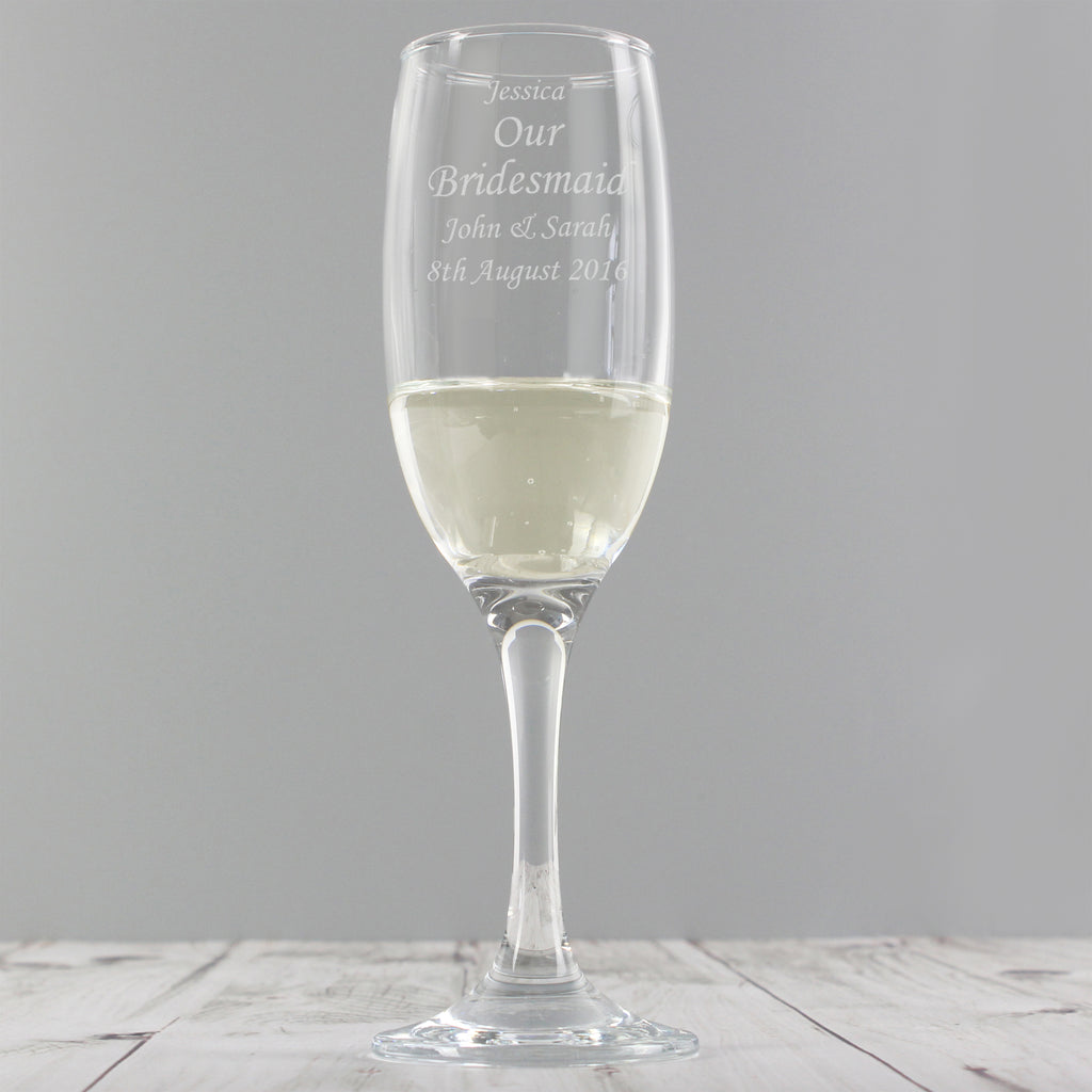 Personalised Message Flute - Champagne Flute - Inspired Creative Gifts
