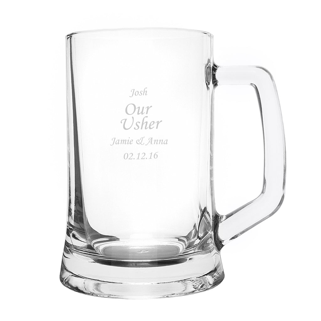 Engraved Personalised Glass Pint Stern Tankard - Tankard - Inspired Creative Gifts
