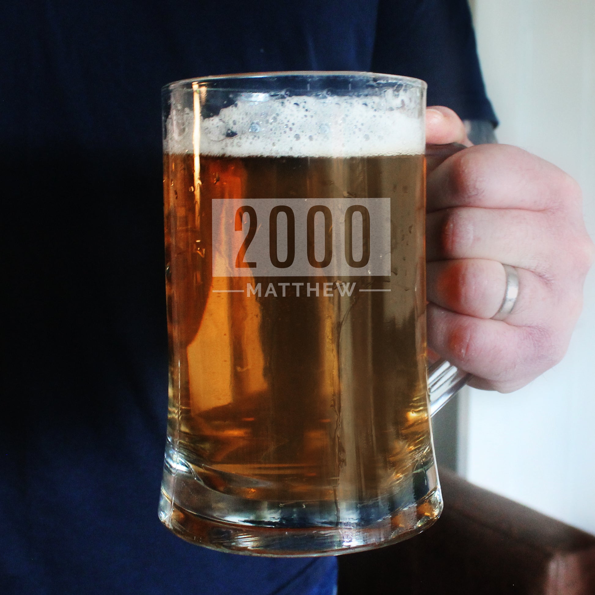 Personalised Name & Date Pint Stern Tankard - Tankard - Inspired Creative Gifts