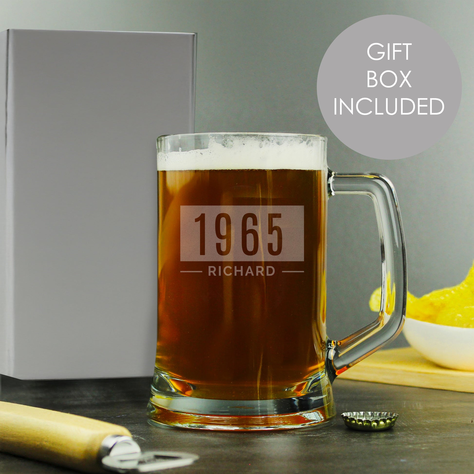 Personalised Name & Date Pint Stern Tankard - Tankard - Inspired Creative Gifts