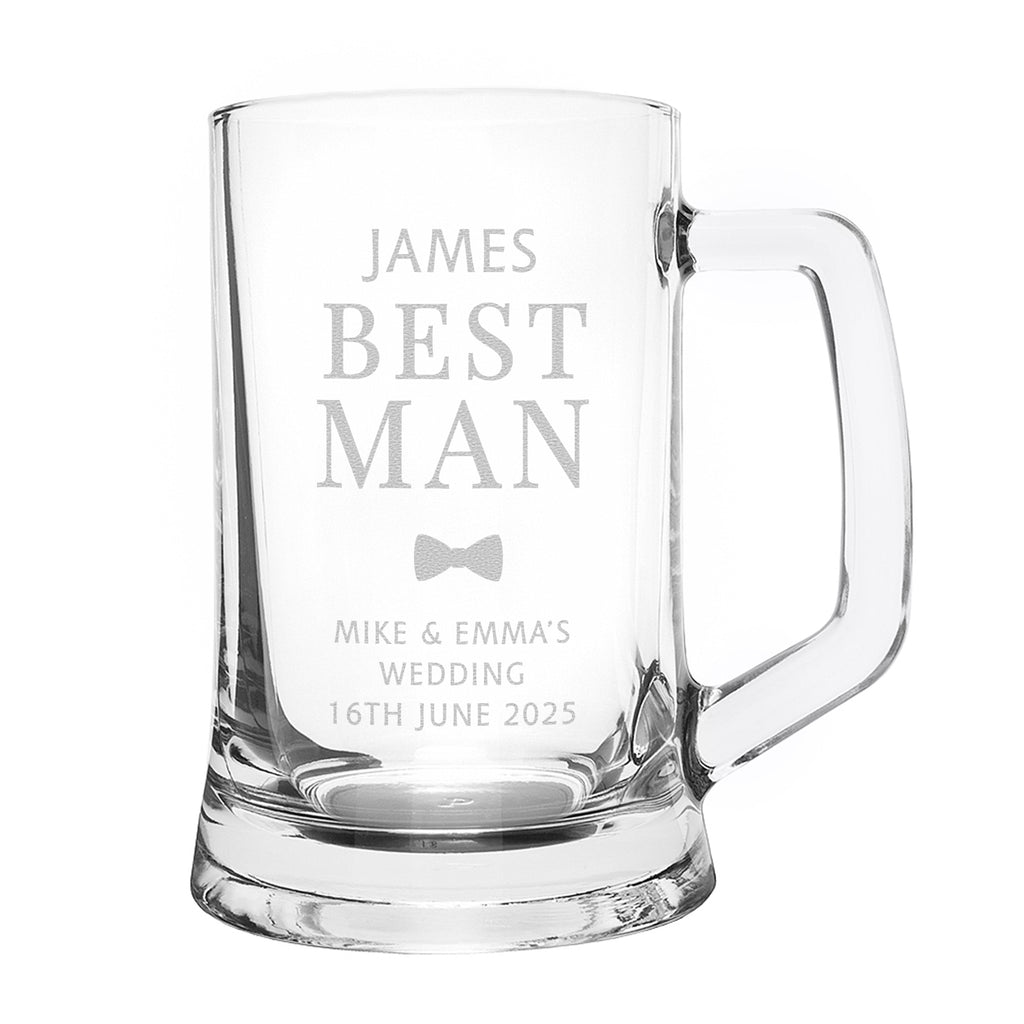 Personalised Best Man Pint Stern Tankard - Tankard - Inspired Creative Gifts